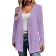 thumbnail image 1 of Luvrsol Lightweight Cardigans for Women Plus Size Open Front Mid Length Knit Jackets Long Sleeve Layering Sweater S-5XL, 1 of 6