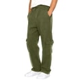 thumbnail image 1 of Luvrsol Men Cotton Canvas Utility Work Cargo Pants Elastic Waist Straight Full Length Casual Trousers S-2XL, 1 of 8