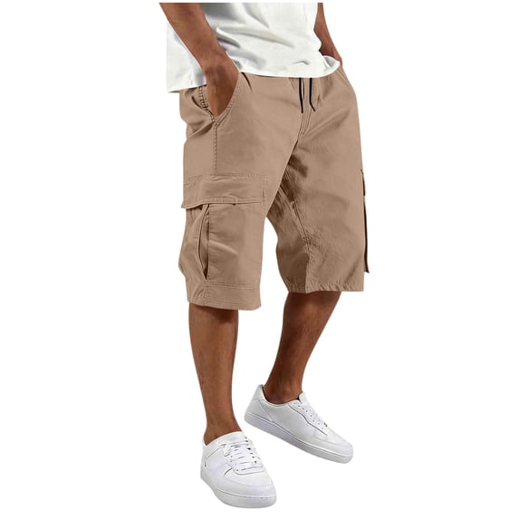 Luvrsol Men’s Big & Tall Rugged Utility Cargo Shorts Water Resistant Multi Compartment Pockets S-4XL