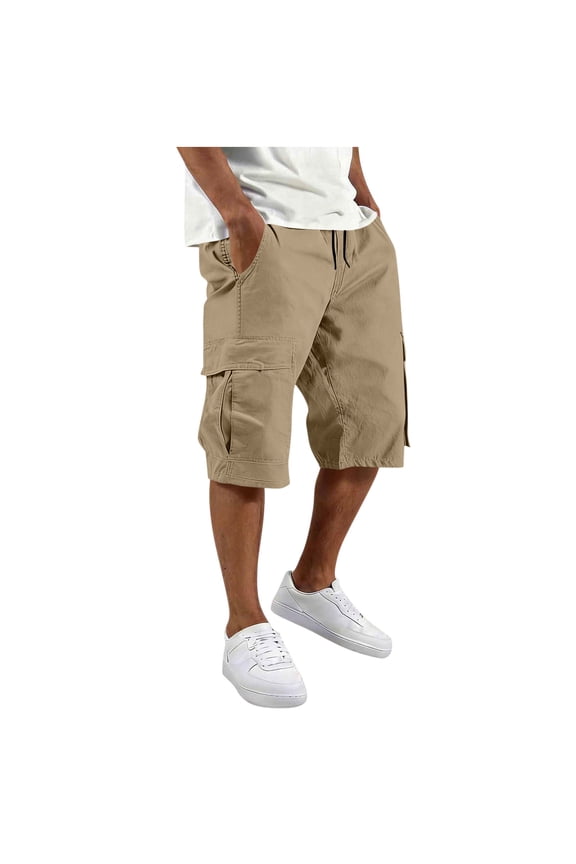 Men’s Big & Tall Rugged Utility Cargo Shorts Water Resistant Multi Compartment Pockets S-4XL