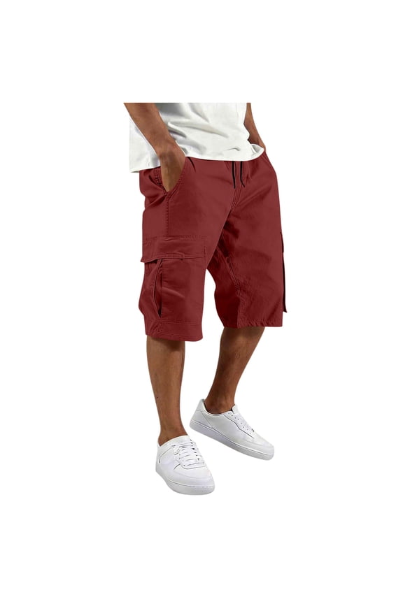 Men’s Big & Tall Rugged Utility Cargo Shorts Water Resistant Multi Compartment Pockets S-4XL