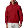 thumbnail image 1 of Luvrsol Men's Hoodies Drawstring Sweatshirt Solid Basic Long Sleeve Pullover Tops S-2XL, 1 of 9