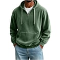 thumbnail image 1 of Luvrsol Men's Quarter Zip Pullover Hoodie Casual Long Sleeve Half Zip Hooded Sweatshirt for Daily Wear S-3XL, 1 of 6