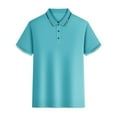 thumbnail image 1 of Luvrsol Men's Short Sleeve Collared Knit Top Regular Fit Casual, Size S-3XL, 1 of 3