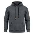 thumbnail image 1 of Luvrsol Men’s Solid Hooded Athletic Top Long Sleeve Plain Casual Pullover Sweatshirt for Daily Wear S-3XL, 1 of 9