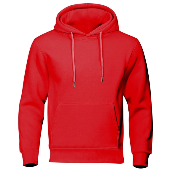 Luvrsol Men’s Solid Pullover Hoodie Long Sleeve Casual Athletic Plain Hooded Sweatshirt XS-L2