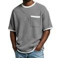 thumbnail image 1 of Luvrsol Men's Solid T Shirts Crew Neck Simple Basic Tee Tops with Pockets, S-2XL, 1 of 5
