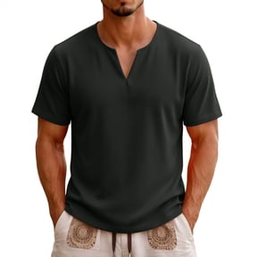 Luvrsol Men's T-Shirts Solid Crew Neck Basic Plain Cotton Tees Ideal for Layering Shirts S-3XL