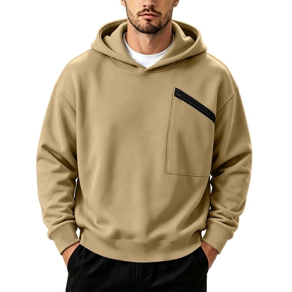 Luvrsol Mens Hoodies Hooded Sweatshirt with Zipper Long Sleeve Pullover for Daily Casual S-2XL