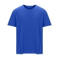 thumbnail image 1 of Luvrsol Mens Shirts Breathable Casual Solid Loose-Fit Short Sleeved Base Tee Daily, L-6XL, 1 of 4