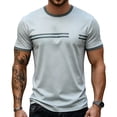 thumbnail image 1 of Luvrsol Mens Shirts Heavyweight Solid Crew Neck Basic Tee Breathable Cotton Blend Work Shirts XS-3XL, 1 of 8