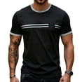 thumbnail image 1 of Luvrsol Mens Shirts Heavyweight Solid Crew Neck Basic Tee Breathable Cotton Blend Work Shirts XS-3XL, 1 of 5