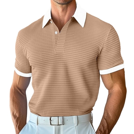 Luvrsol Mens Shirts Solid Basic Turndown Collar Short Sleeve Light Cotton Simple Work Shirts S-3XL