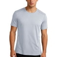thumbnail image 1 of Luvrsol Mens T-Shirts Plus Solid Breathable Round Neck Short Sleeve Shirts Father's Day Gift, L-8XL, 1 of 8