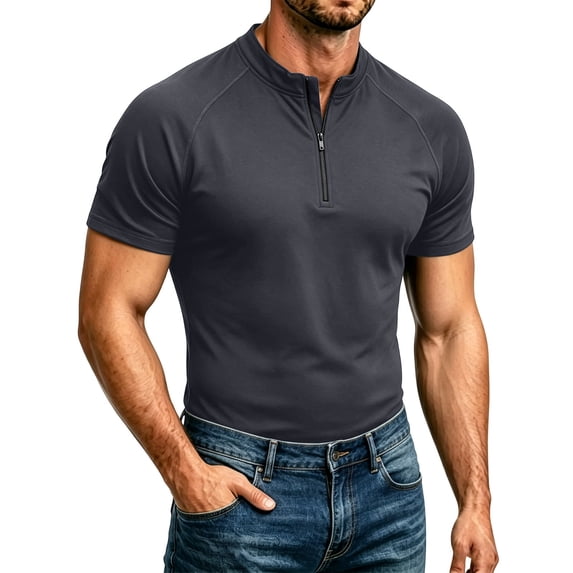 Luvrsol Mens Tshirt Heavyweight Solid Crew Neck Basic Tee Breathable Cotton Blend Work Shirts S-3XL