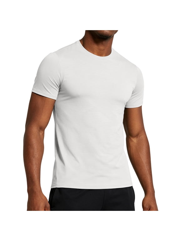 Plain Tshirts for Men Solid Cotton Tops Classic Crew Neck Short Sleeve Casual Basic Tee M-3XL