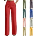 thumbnail image 1 of Luvrsol Plus Size Dress Pants Women Solid High-Waisted Flowy Straight-Leg Wide-Leg Suit Pant, S-3XL, 1 of 8