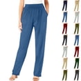 thumbnail image 1 of Luvrsol Plus Size Dress Pants Women Stretch Comfortable Fitness Yoga Work and Casual, S-5XL, 1 of 7