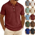 thumbnail image 1 of Luvrsol Plus Size Men's Solid Short Sleeve Collared Button-Down Casual Shirt, S-4XL, 1 of 9