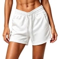 thumbnail image 1 of Luvrsol Plus Size Women’s Shorts Elastic Waist Breathable Wide Leg Pockets Drawstring Daily Wear M-5XL, 1 of 7