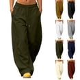 thumbnail image 1 of Luvrsol Plus Size Womens Sweatpants High Waist Wide Leg Athletic Pants Drawstring Pockets Joggers S-3XL, 1 of 8