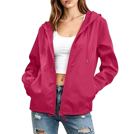 Luvrsol Rain Jacket Women Waterproof Hooded Rain Coats Windproof Breathable Outdoor Hiking Raincoat S-3XL