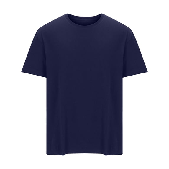 Luvrsol Shirts for Men Plus Breathable Casual Solid Loose-Fit Short Sleeved Base Tee Daily, L-5XL