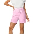 thumbnail image 1 of Luvrsol Shorts for Women Quick Dry Moisture Wicking Athletic Pants with Pockets Side Zippers, Size S-2XL, 1 of 6