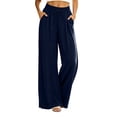 thumbnail image 1 of Luvrsol Sweat Pants for Women Wide Leg Casual Pants High Waist Trousers for Daily Loungewear S-2XL, 1 of 5