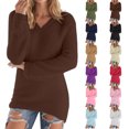 thumbnail image 1 of Luvrsol Sweaters for Women Casual Fleece Pullover Cozy Soft Fuzzy Winter Tops, Size 2XS-3XL, 1 of 8