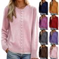 thumbnail image 1 of Luvrsol Sweaters for Women Crew Neck Button Down Knit Cardigan Long Sleeve Short Sweater Jacket S-XL, 1 of 4