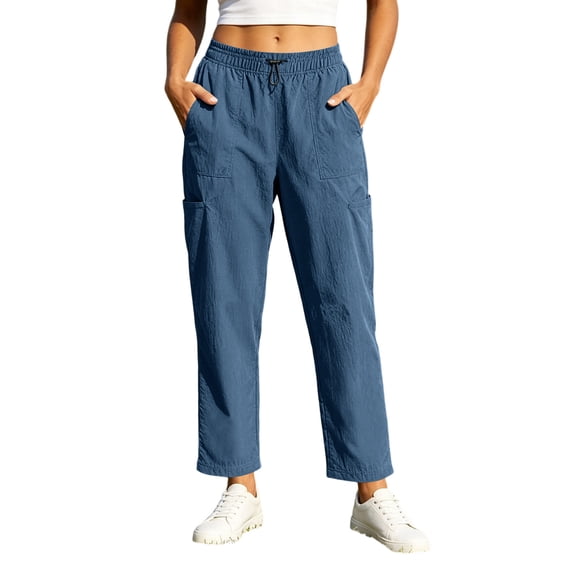 Luvrsol Sweatpants Women Plus Size Solid Track Pants Elastic Drawstring Outdoor Cargo S-3XL