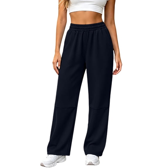 Luvrsol Sweatpants for Women Wide Leg Joggers Casual Solid Athletic Pants Daily Wear S-3XL