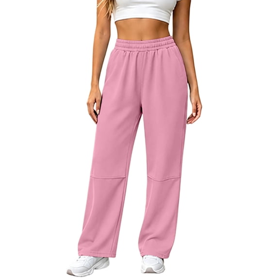 Luvrsol Sweatpants for Women Wide Leg Joggers Casual Solid Athletic Pants Daily Wear S-3XL