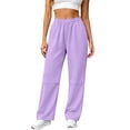 thumbnail image 1 of Luvrsol Sweatpants for Women Wide Leg Joggers Casual Solid Athletic Pants Daily Wear S-3XL, 1 of 5