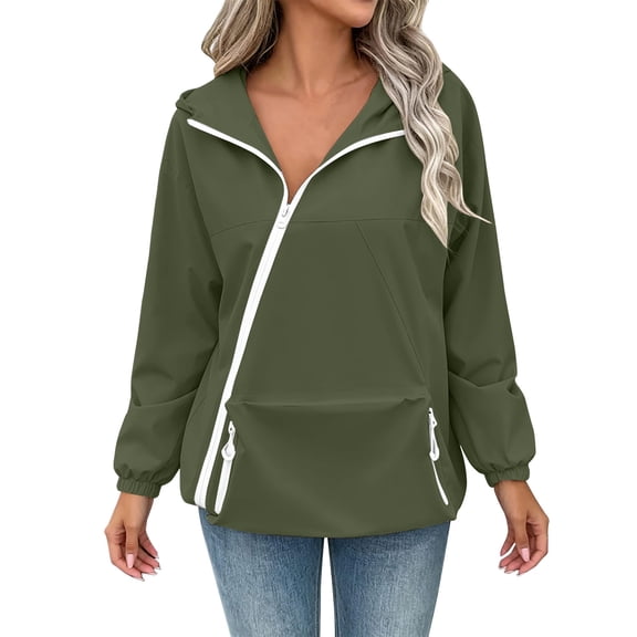 Luvrsol Sweatshirt for Women Plus Size Casual Solid Windproof Outdoor Sports Hiking Zipper Jacket with Pockets S-3XL
