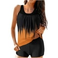 thumbnail image 1 of Luvrsol Swimsuit for Women Conservative Print Strappy Back Set Two Piece Swimsuits Swimdress, Size S-2XL, 1 of 6