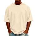 thumbnail image 1 of Luvrsol T-Shirts for Man Big & Tall Solid Crew Neck Basic Tee Breathable Work Short Sleeve Shirts S-5XL, 1 of 4