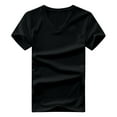 thumbnail image 1 of Luvrsol T Shirts for Man Plus Breathable Casual Solid V-Neck Short Sleeved Base Tee Daily, S-5XL, 1 of 8