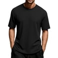 thumbnail image 1 of Luvrsol T Shirts for Man Plus Leisure and Comfort Solid Round Neck Breathable Short Sleeve, M-8XL, 1 of 8