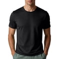 thumbnail image 1 of Luvrsol T-Shirts for Man Solid Crew Neck Basic Athletic Tee Moisture Wicking Workout Training Tops XS-3XL, 1 of 7