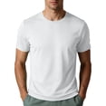 thumbnail image 1 of Luvrsol T-Shirts for Man Solid Crew Neck Basic Athletic Tee Moisture Wicking Workout Training Tops XS-3XL, 1 of 7