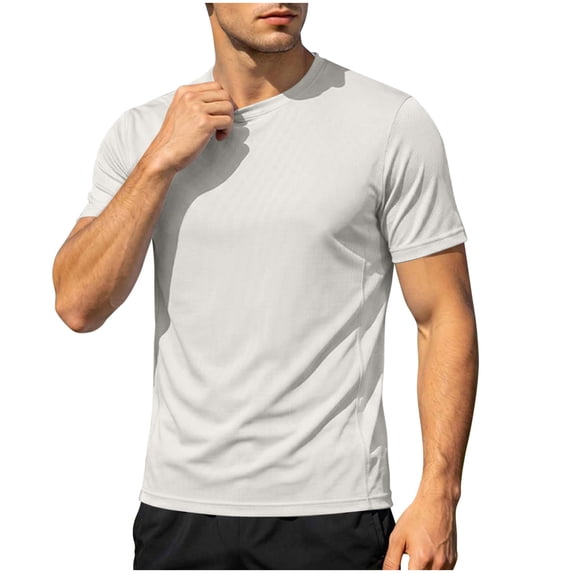 Luvrsol T Shirts for Men Pack Stretch Solid Crew Neck Basic Tee Flexible Soft Layering Daily Undershirts S-3XL