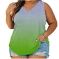 thumbnail image 1 of Luvrsol Tank Tops for Women Plus Size V-Neck Sleeveless Gradient Print Comfortable Tank Top, S-5XL, 1 of 7