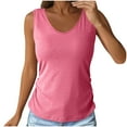 thumbnail image 1 of Luvrsol Tank Tops for Women Solid Ribbed Basic Soft Stretchy Top with Built-in Bra, S-2XL, 1 of 8