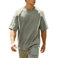 thumbnail image 1 of Luvrsol Tee Shirts Mens Big & Tall Solid Crew Neck Basic Tee Breathable Cotton Blend Work Short Sleeve Shirts M-4XL, 1 of 8