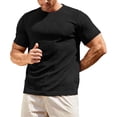 thumbnail image 1 of Luvrsol Tshirts for Men Stretch Solid Crew Neck Basic Tee Flexible Soft Layering Daily Undershirts S-2XL, 1 of 7
