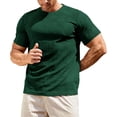 thumbnail image 1 of Luvrsol Tshirts for Men Stretch Solid Crew Neck Basic Tee Flexible Soft Layering Daily Undershirts S-2XL, 1 of 7