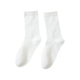 thumbnail image 1 of Luvrsol Unisex Crew Length Solid Cotton Socks Breathable Everyday Wear Socks Free Size, 1 of 2