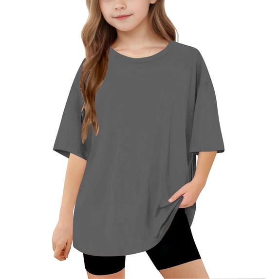 Luvrsol Unisex Kids Solid Basic Short Sleeve Cotton Multipack Basic Undershirts 120-170